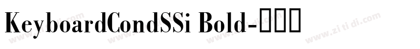 KeyboardCondSSi Bold字体转换
